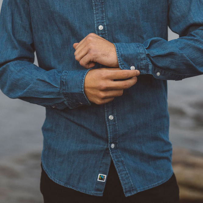 Denim Skjorte slim fit - Herre